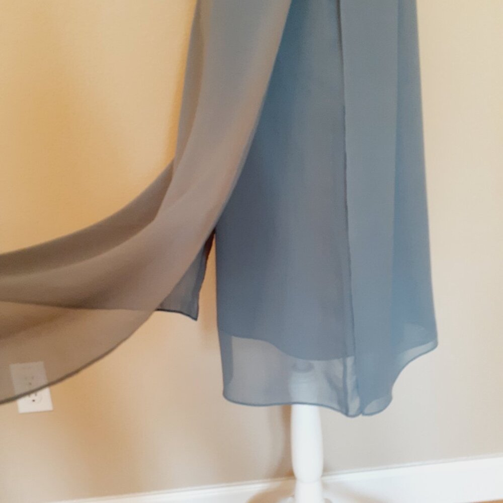 Eileen Fisher Layered   silk Shift Dress Sequin rows across top - Picture 8 of 13